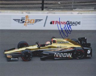 2016 Indianapolis 500 Driver James Hinchcliffe Signed Indy 8x10 Photo