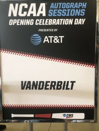 2019 Vanderbilt Commodores Signed Autograph CWS 16x20 College World Series 2