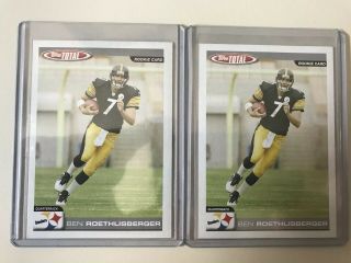 (2) Ben Roethlisberger 2004 Topps Total Rookie Cards