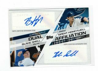 2016 Topps Pro Debut Brent Honeywell / Blake Snell Dual Auto 7/25