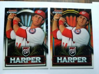 2011 Bowman Chrome Bryce Harper Bce1 Refractors,  Silver & Red Rc Rookies Sp