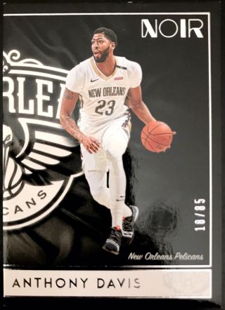 2018 - 19 Panini Noir Anthony Davis Association Edition 18/85 Pelicans Lakers