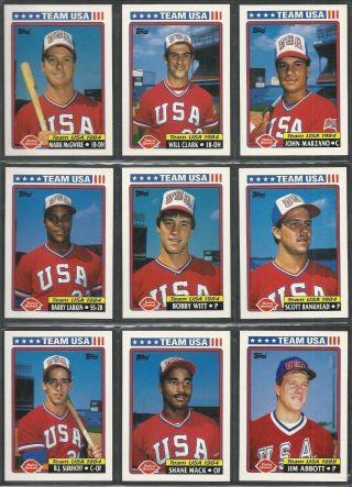 1992 Topps Dairy Queen Team Usa Olympic Baseball Complete Set (33)