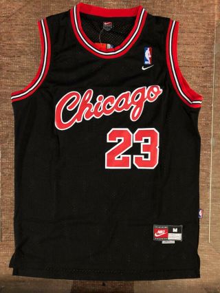 Chicago Bulls 1984 Rookie Michael Jordan 23 Mens Black Throwback Vintage Jersey
