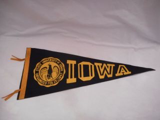 Vintage University Of Iowa Football Pennant