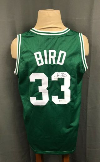 Larry Bird 33 Signed Celtics Jersey Autographed Sz Xl Beckett Bas Hof