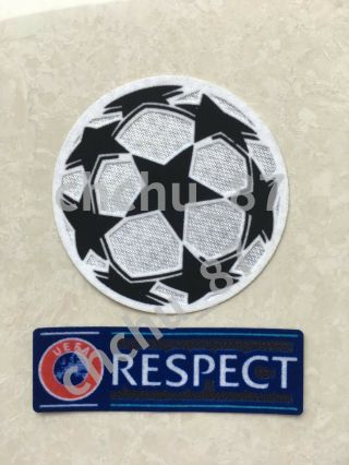 Set Of Ucl Champions League Respect Star Ball Patch Badge Parche Flicken