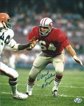 Signed 8x10 Dave Wilcox San Francisco 49ers Autographed Photo - W/