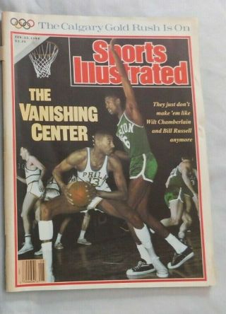 Wilt Chamberlain 76ers Vs Bill Russell Celtics 1988 Sports Illustrated No Label