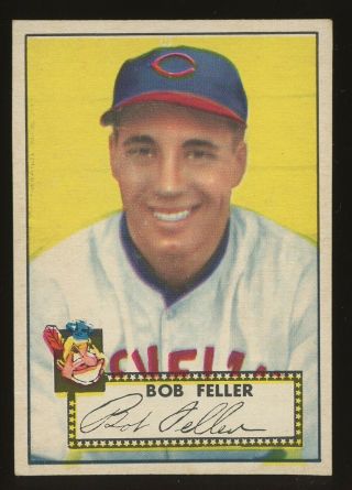 1952 Topps 88 Bob Feller Cleveland Indians Hof Red Back