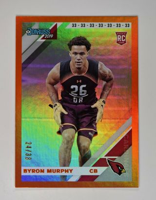 2019 Donruss Jersey Number 265 Byron Murphy /33