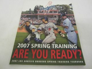 2007 Los Angeles Dodgers V Houston Astros Spring Training Baseball Program