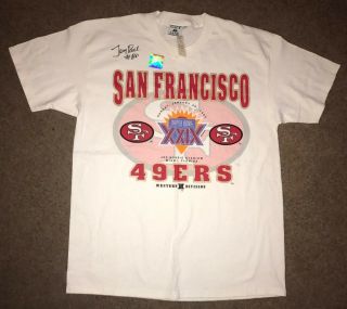 Signed Jerry Rice San Francisco 49ers Bowl Xxix 29 Shirt