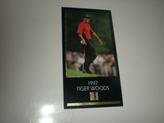 1997 Grand Slam Ventures - Gold Foil - Tiger Woods - Rc - Le - (vg//ex)