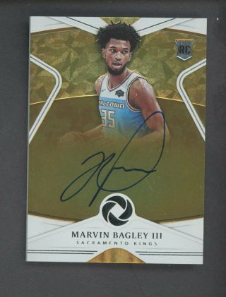 2018 - 19 Panini Opulence Marvin Bagley Iii Rc Rookie Auto 82/99 Sacramento Kings