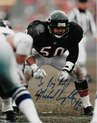 Mike Singletary Chicago Bears Hof Hand Signed 8x10 Photo Autographed