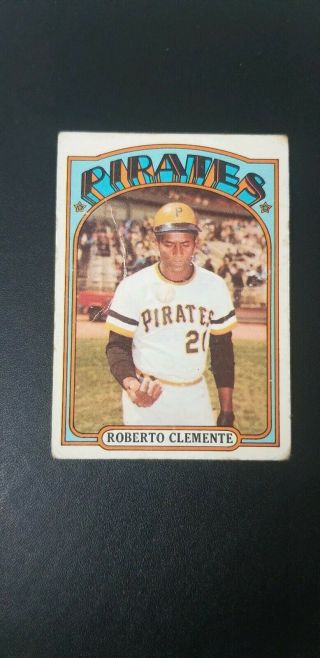 1972 Topps Roberto Clemente Pittsburgh Pirates 309 Low Grade
