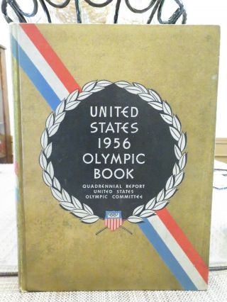 United States 1956 Olympic Book (quadrennial Report Usoc) Large Hardcover Book