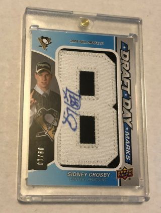 15 - 16 Ud Sp Game Draft Day Marks Sidney Crosby " B " /10 Pittsburgh Penguins