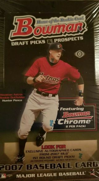 2007 Bowman Draft Picks & Prospects Hobby Box Baseball Cards Mlb