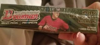 2007 Bowman Draft Picks & Prospects Hobby Box Baseball Cards MLB 2