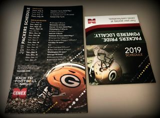 2 Different 2019 Green Bay Packer Schedules Magnet And Pocket