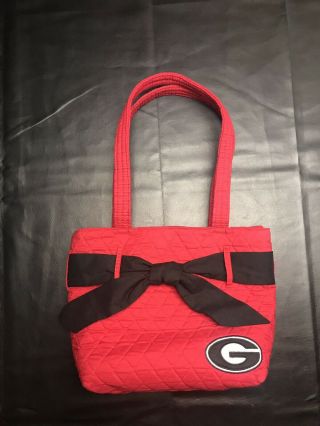 Georgia Bulldogs Uga University Of Georgia Red Quilted Purse