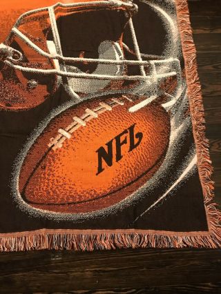 The Northwest Company Cleveland Browns NFL Tapestry Throw 59” X 46” EUC 2