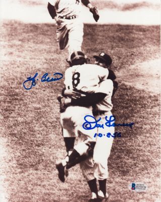 Yogi Berra Don Larsen 0 8x10 Photo Signed Beckett York Yankees 090918
