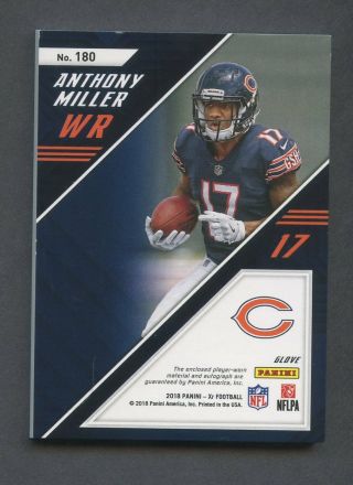 2018 Panini XR Black Anthony Miller Bears RPA RC Bears Logo Patch AUTO 1/1 2