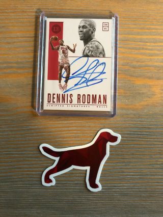 Dennis Rodman 2018 - 19 Panini Encased Scripted Auto Autograph 11/25 Sp Bulls