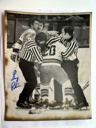 Greg Polis Autographed 8x10 " Photo York Rangers 1974 Ice Hockey Nhl Pc2194