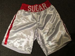 Sugar Ray Leonard Welterweight Champ Signed Boxing Trunks Psa Authentic