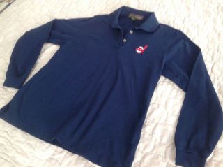 Cleveland Indians Ladies Henley Chief Wahoo Cross Creek Shirt Size Small