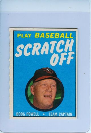 1970 Topps Baseball Scratch Offs - Boog Powell Orioles