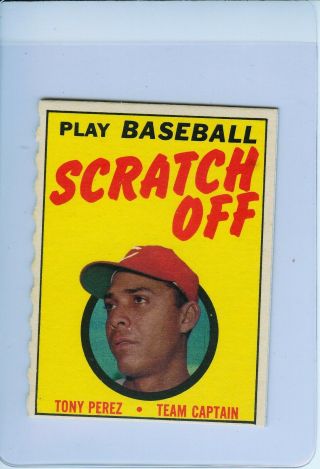 1970 Topps Baseball Scratch Offs - Tony Perez Reds