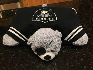 Oakland Raiders Pillow Pets Full - Size Pirate Bear Plush Stuffed Football Mascot