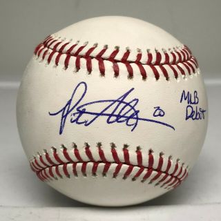Peter Pete Alonso " Mlb Debut " Signed Baseball Autographed Auto Jsa Ny Mets