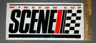 Vintage 1990s Winston Cup Scene Decal Bumper Sticker Nascar 8.  75” X 4.  25”