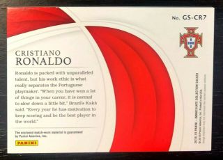 1/10 CRISTIANO RONALDO 2018 - 19 Immaculate Soccer Game Day LOGO Match Worn Patch 2