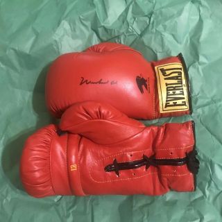 Muhammad Ali Signed Auto Everlast Boxing Gloves Autograph