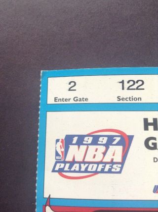 1997 NBA Finals Ticket Stub Game 2 Bulls Jazz Jordan 38 Points 2