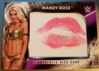 2018 Topps Wwe Then Now Forever Kiss Card Relic Mandy Rose 84/99