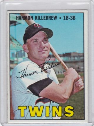 1967 Topps Baseball Card 460 Harmon Killebrew Hof Twins - Exmt - Nrmt