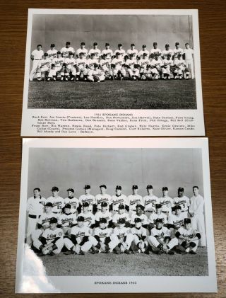 1960 And 1961 Spokane Indians Baseball Club Sports Team Photograph Photo