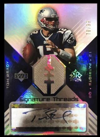 2004 Reflections Signature Threads Patriots Patch Auto Tom Brady Game 70/99