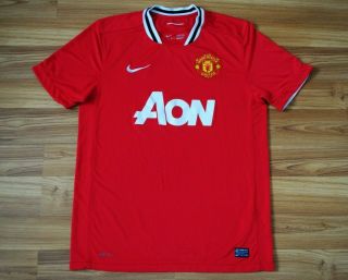 Size Large Manchester United Home Football Shirt 2011/2012 Jersey Nike Red Mens