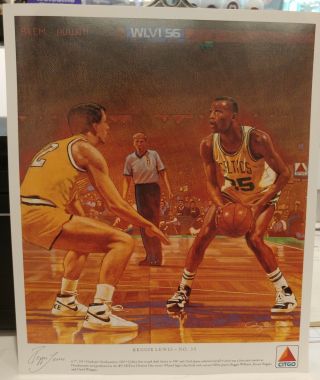 No.  35 Reggie Lewis 1988 1989 Boston Celtics Basketball Citgo Poster 10.  5x12.  5