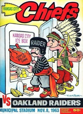 1963 Game Program Photo Kansas City Chiefs Vs Oakland Raiders Photo 8x10