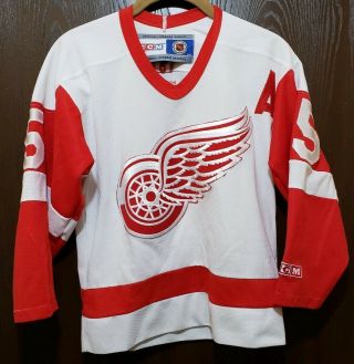 Ccm White Nicklas Lidstrom Detroit Red Wings 5 Hockey Jersey Youth S/m Stitched